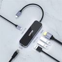 UNITEK 4K ULTRA HD 6-IN-1 USB-C HUB uHUB H6 GLOSS (D1084A)