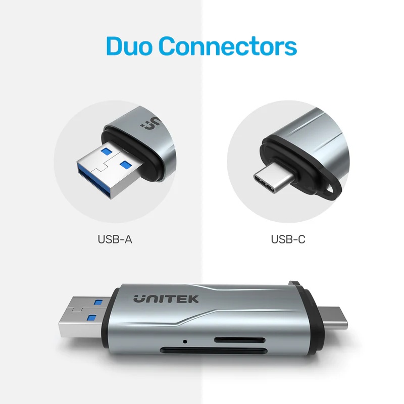 UNITEK 5 GBPS USB-C/A CARD READER (R1010A)
