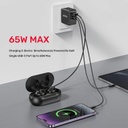 UNITEK 65W GAN POWER DELIVERY FAST TRAVEL CHARGER (P1117B)