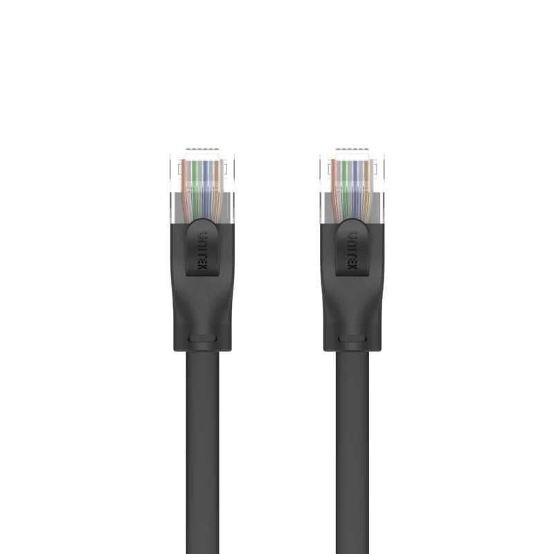 UNITEK CAT6 UTP FLAT CABLE 1M RJ45 (8P8C) M TO M BLACK CABLE (C1809GBK)