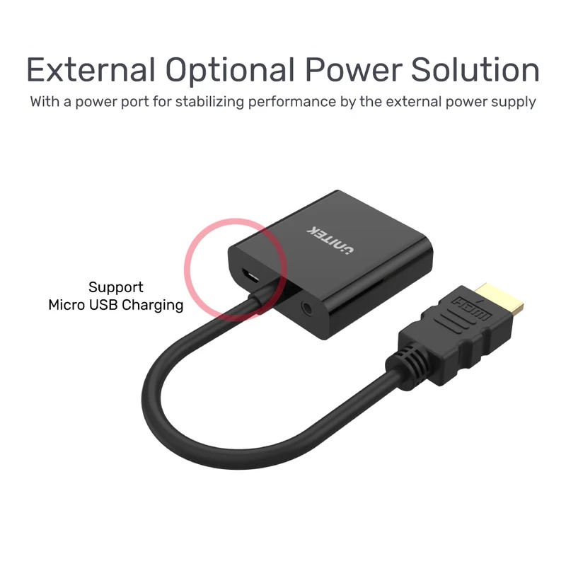 UNITEK HDMI TO VGA ADAPTER (Y-6333)