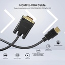 UNITEK HDMI TO VGA CABLE 2M (V1185A01)