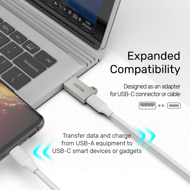 UNITEK USB-ATO USB C-ULTRA-TINY ZINC ADAPTER- A1034NI