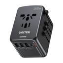 UniTek 35W Universal Travel Adapter with 2 USB-C PD &amp; 3 USB- A Charging Ports ( P1121ABK01)