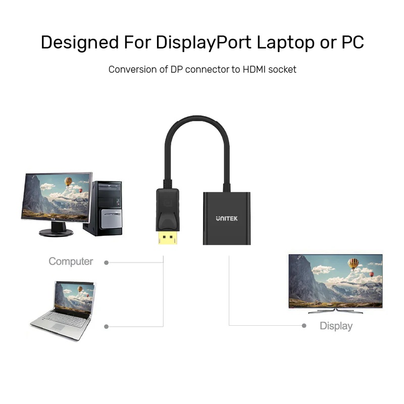 UniTek DisplayPort to HDMI Adapter (Y-5118DA)