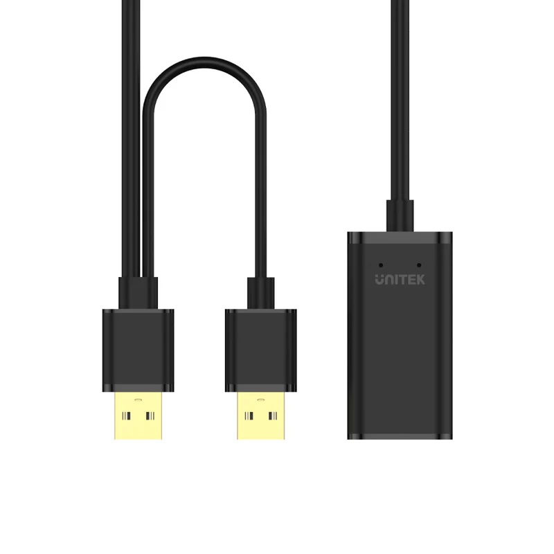 UniTek USB Extension Cable / USB2.0 480Mbps External Power Port For Optional Use (Y-272 -10M)
