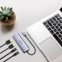 UniTek uHUB Q4 Next / Ultra-Slim 4-in-1USB-C Hub USB-C&amp;A Ports Supports Superspeed 5Gbps (H1107Q)