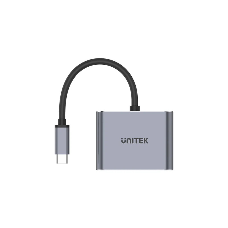 UniTek uHUB Q4+ Lite / USB-C to 4K HDMI &amp; Full HD VGA MST For Multiple Extended Desktops (D1049A)