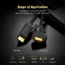 UGREEN DP Male to VGA Male Cable 1.5m Black | 10247
