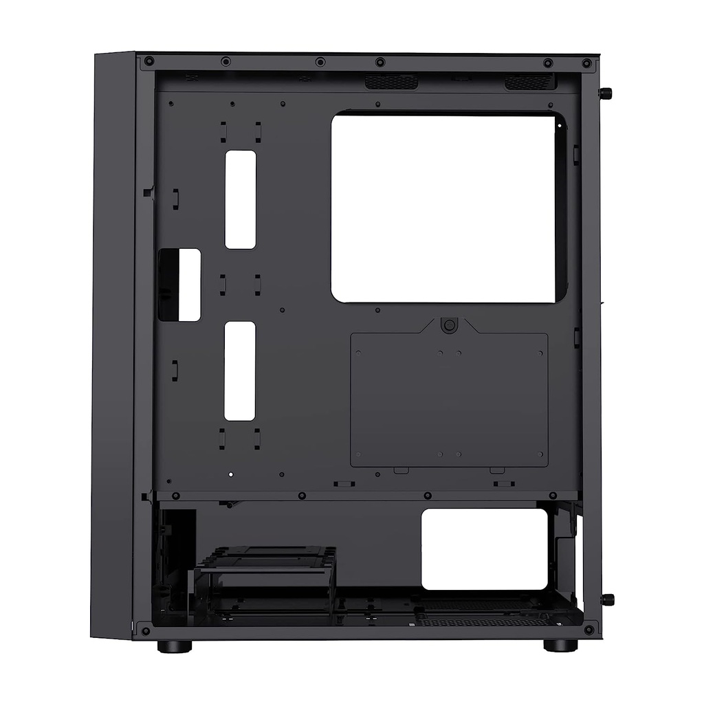 Ant Esports ICE-110 Mid Tower/Casing E-ATX, ATX, M-ATX, M-ITX Black Cabinet with 4*120MM STATIC ARGB Fans