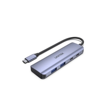 UniTek uHUB Q4 Next / Ultra-Slim 4-in-1USB-C Hub USB-C&A Ports Supports Superspeed 5Gbps (H1107Q)