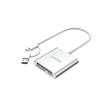 UNITEK 3-IN-1 CARD READER WITH USB-C& USB-A ADAPTER Y-9313D