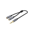 UNITEK 3.5MM HEADPHONE SPLITTER FOR DUAL HEADPHONE Y-C956ABK