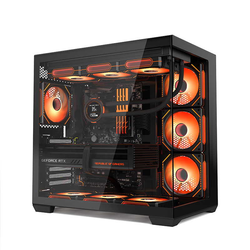Goldenfield GQ360 Gaming Case Black /White| ATX Mid Tower Gaming Cabinet