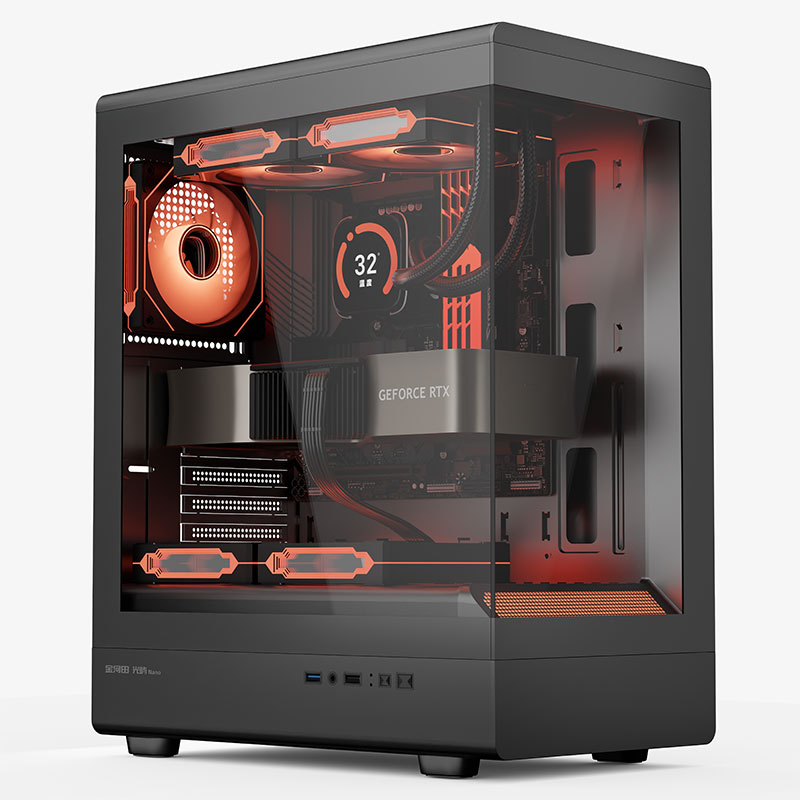 Goldkist V365B ATX Gaming PC Case with Built‑In Power Supply