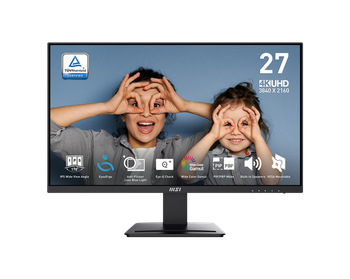 MSI PRO MP273U | 27" UHD/4K (3840x2160) | IPS Panel EyesErgo Business & Productivity Monitor | 60Hz | 4ms (GtG) | HDR & Wide Color Gamut